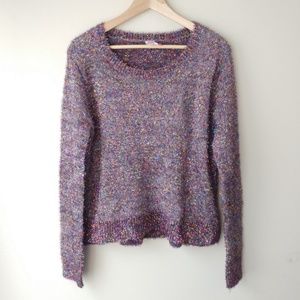 Juniors XL Purple Sparkle Tinsel Sweater G